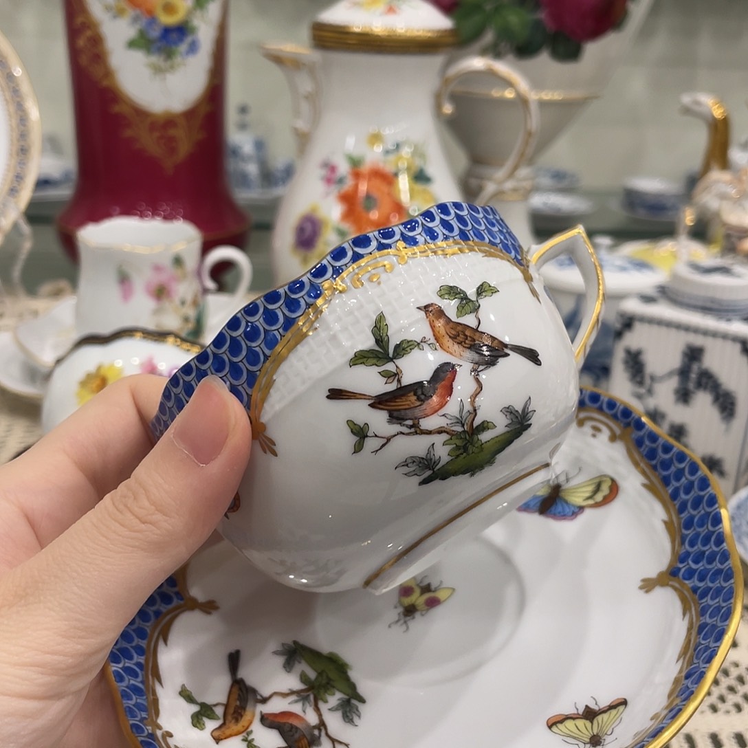 摆件中古赫伦咖啡杯