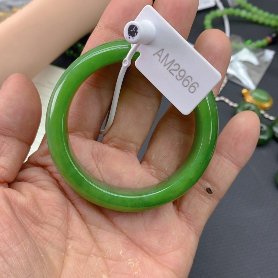 和田玉（碧玉）手镯未镶嵌53