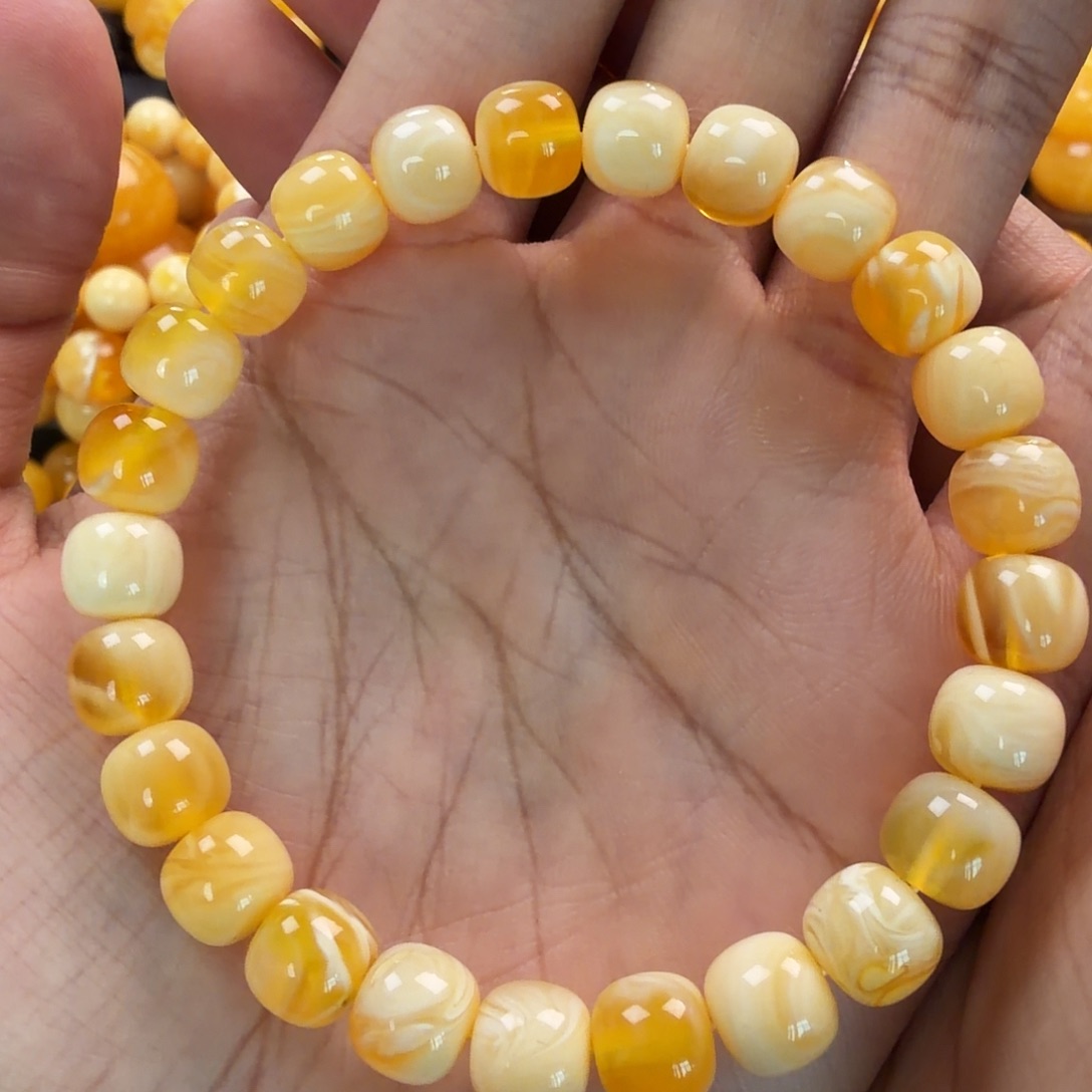 琥珀未镶嵌珠宝奇石9.4mm同料