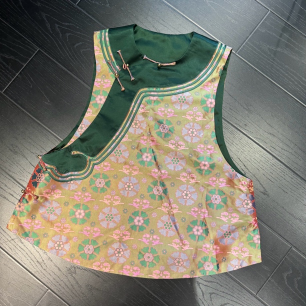 古蜀锦马甲《晚晚推荐》新中式重工百搭外套