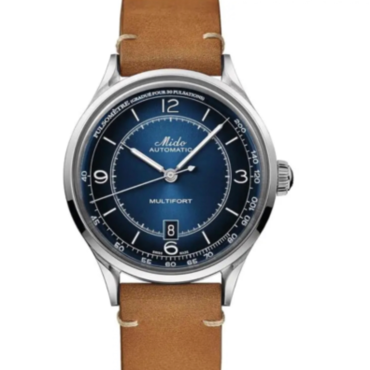 99新 Mido/美度 舵手传承者机械奢侈品腕表蓝盘表径40毫米瑞表