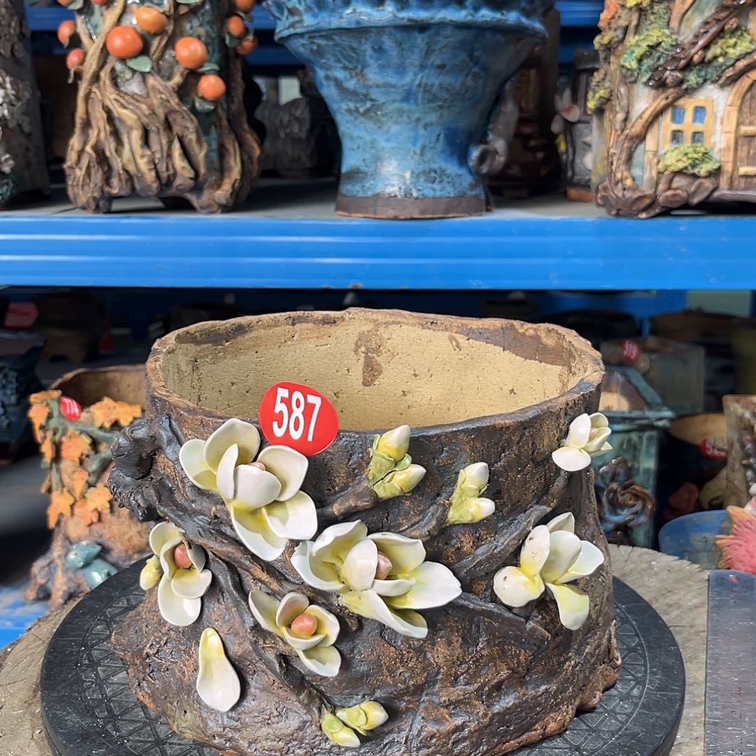 587 号陶然花器手工花盆