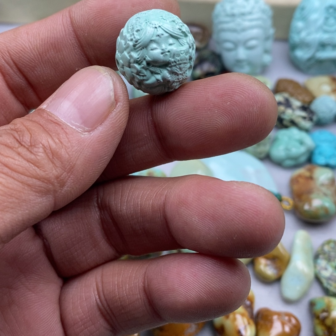 绿松石未镶嵌珠宝半成品