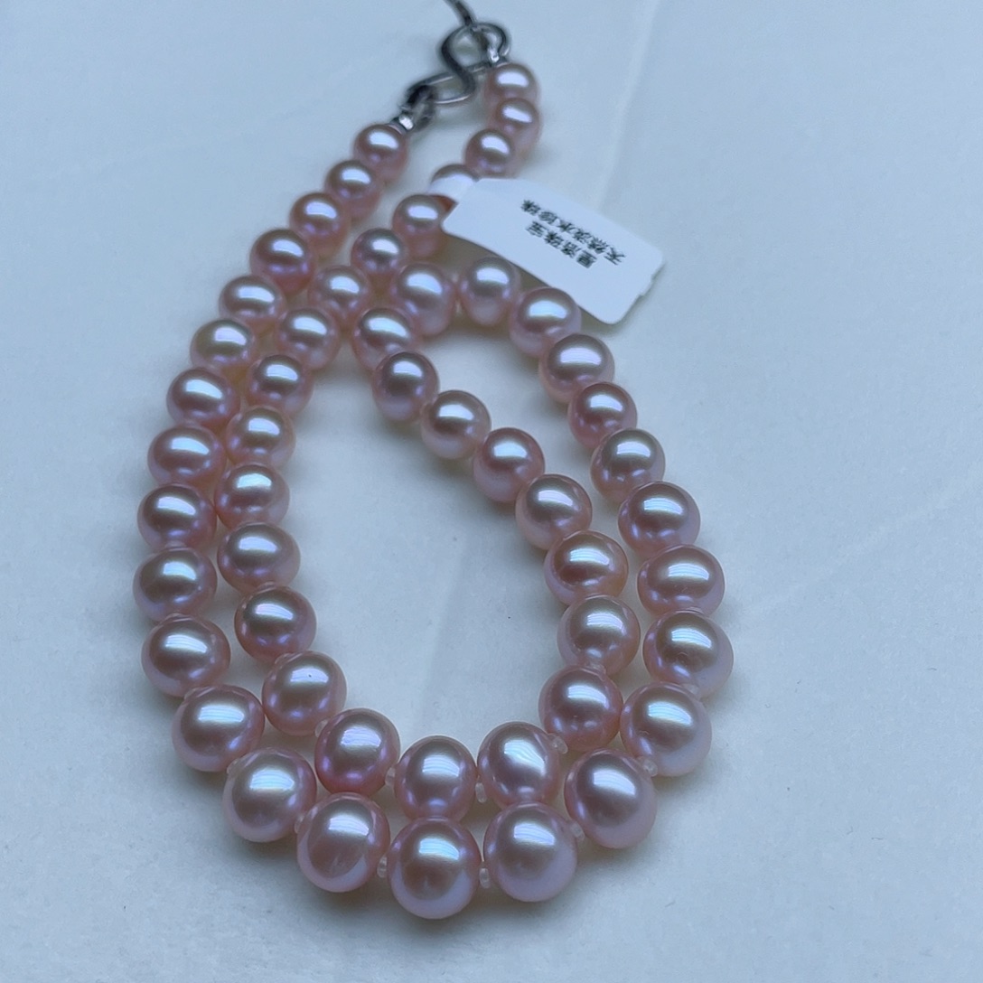 淡水珍珠银S925镶嵌颈饰