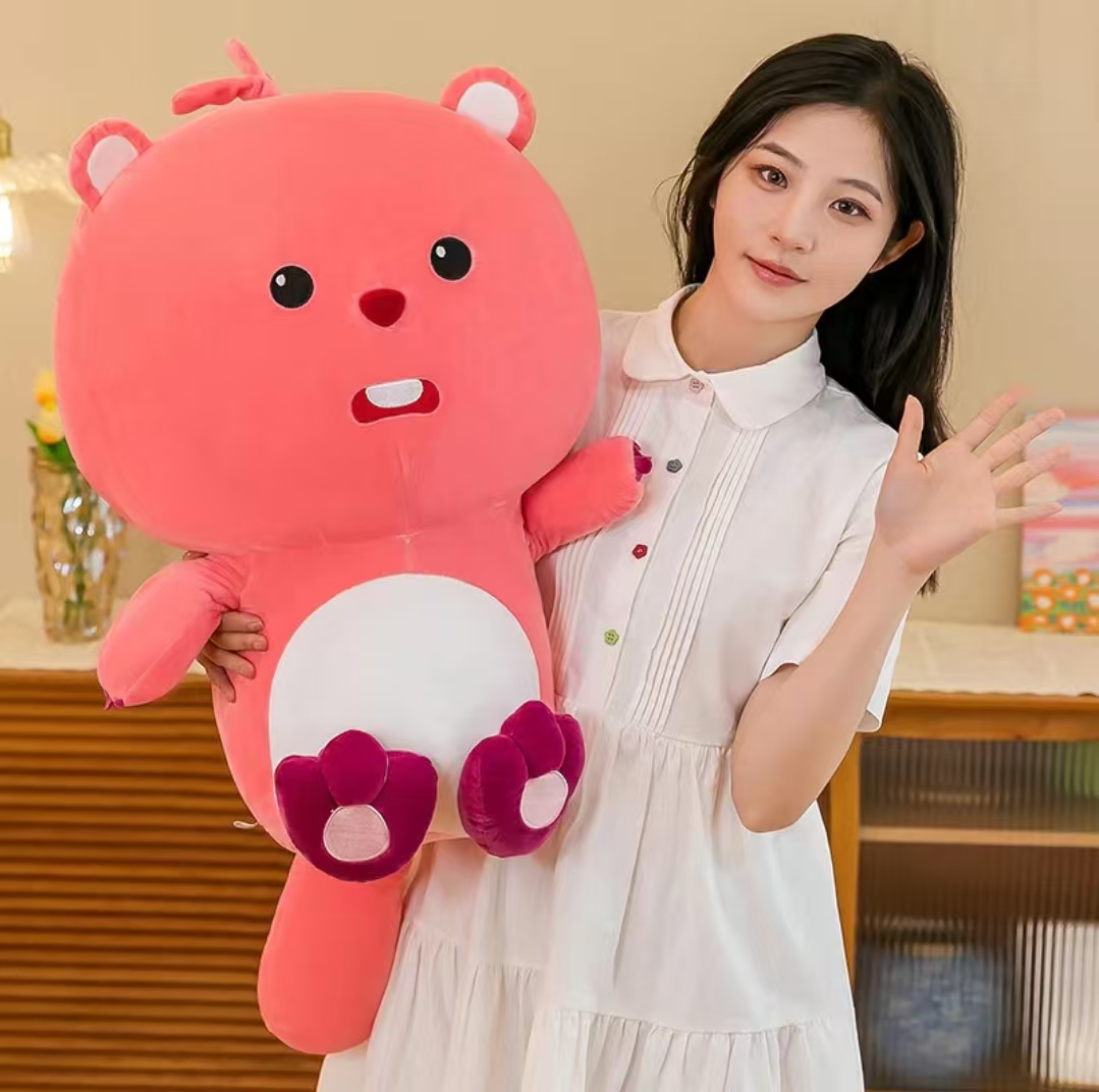 60厘米可爱海狸玩偶毛绒玩具露比公仔布娃娃抱枕送女孩生日礼物
