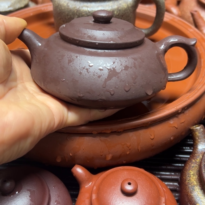 紫砂茶壶宜兴原矿天青泥料