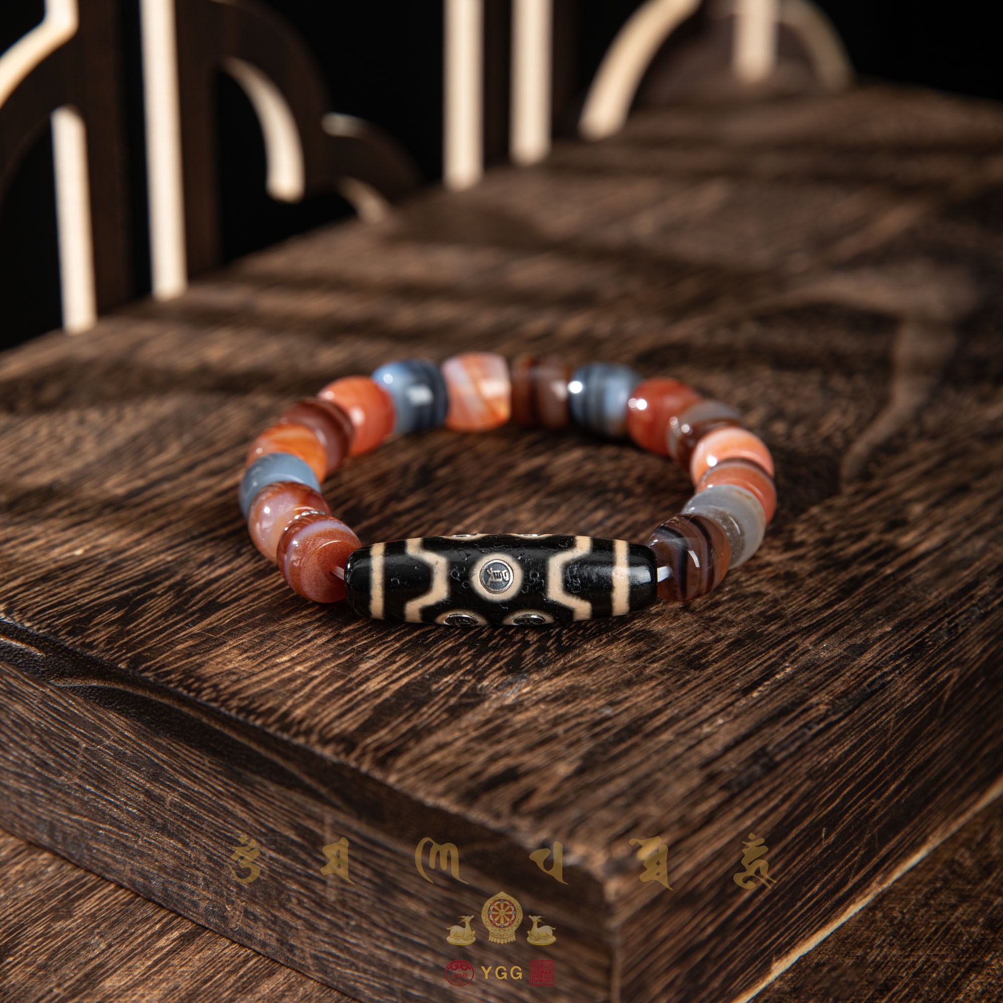 员格格HDS2002/圆满七/多彩玛瑙精工直切手串（多颜色/多样性发）