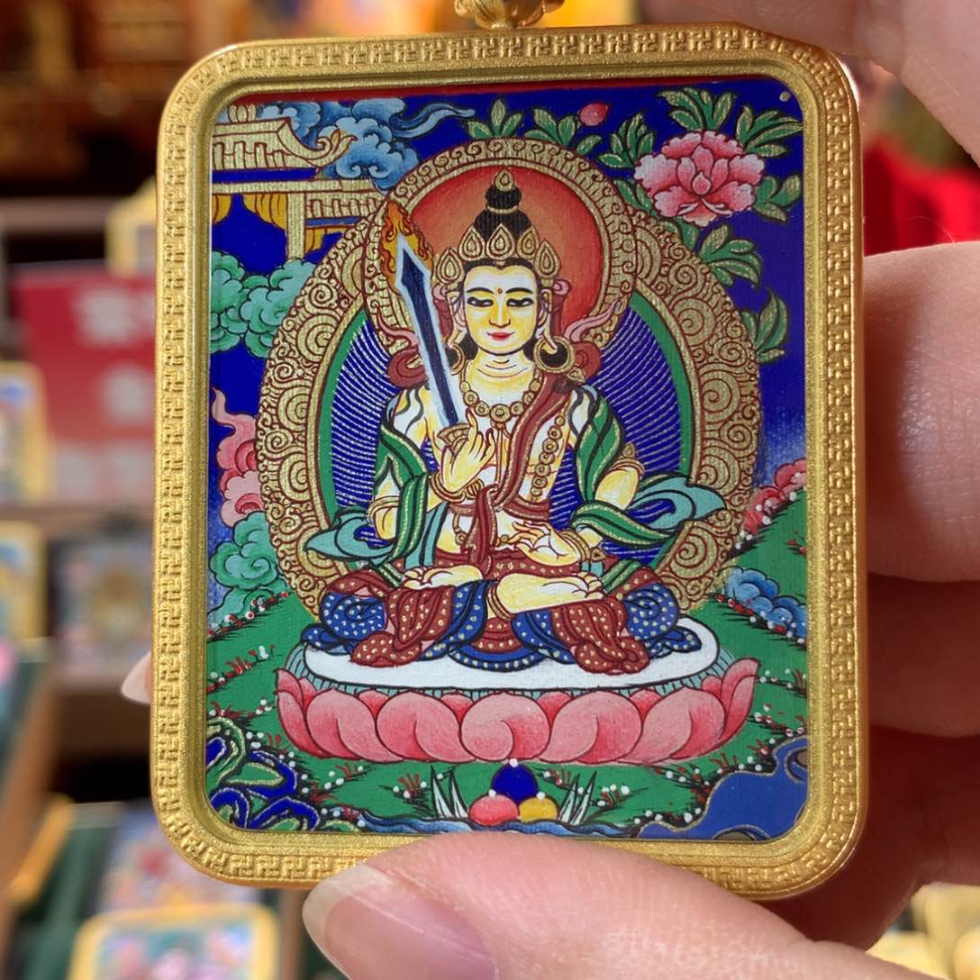 吊坠v****g热贡纯手绘唐卡虚空藏