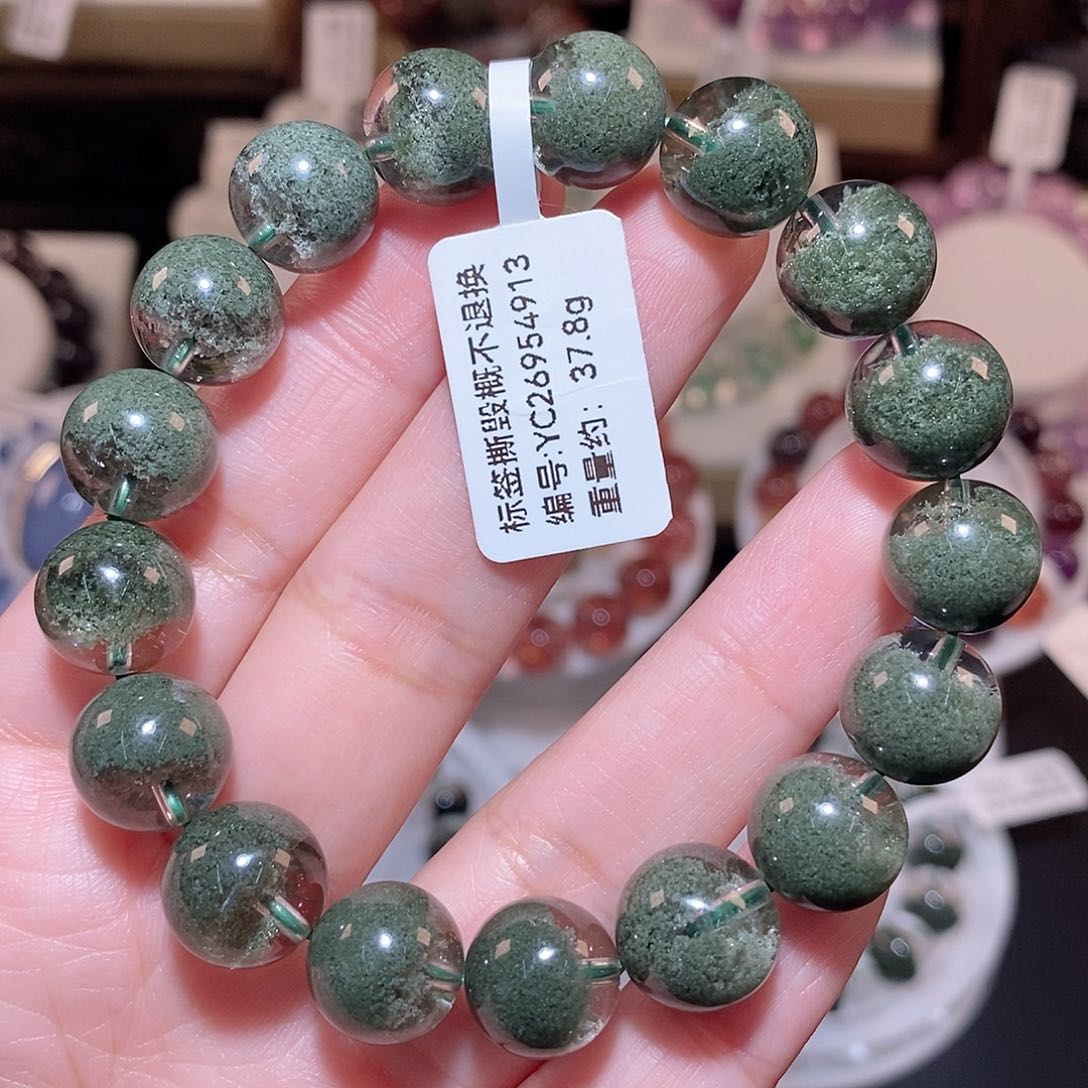 水晶手链未镶嵌F绿幽灵11.5