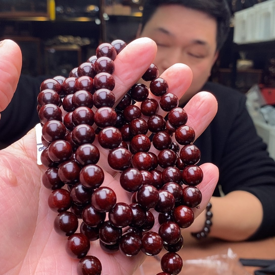 檀香紫檀（小叶紫檀）手串/手链豆*戈77克