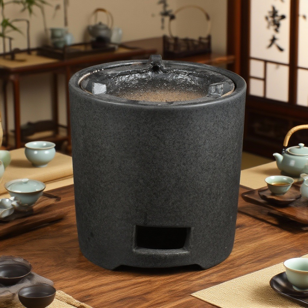 围炉煮茶露营家庭圆形庭院烤奶茶火炉子木炭炉子碳炉室内茶座桌面
