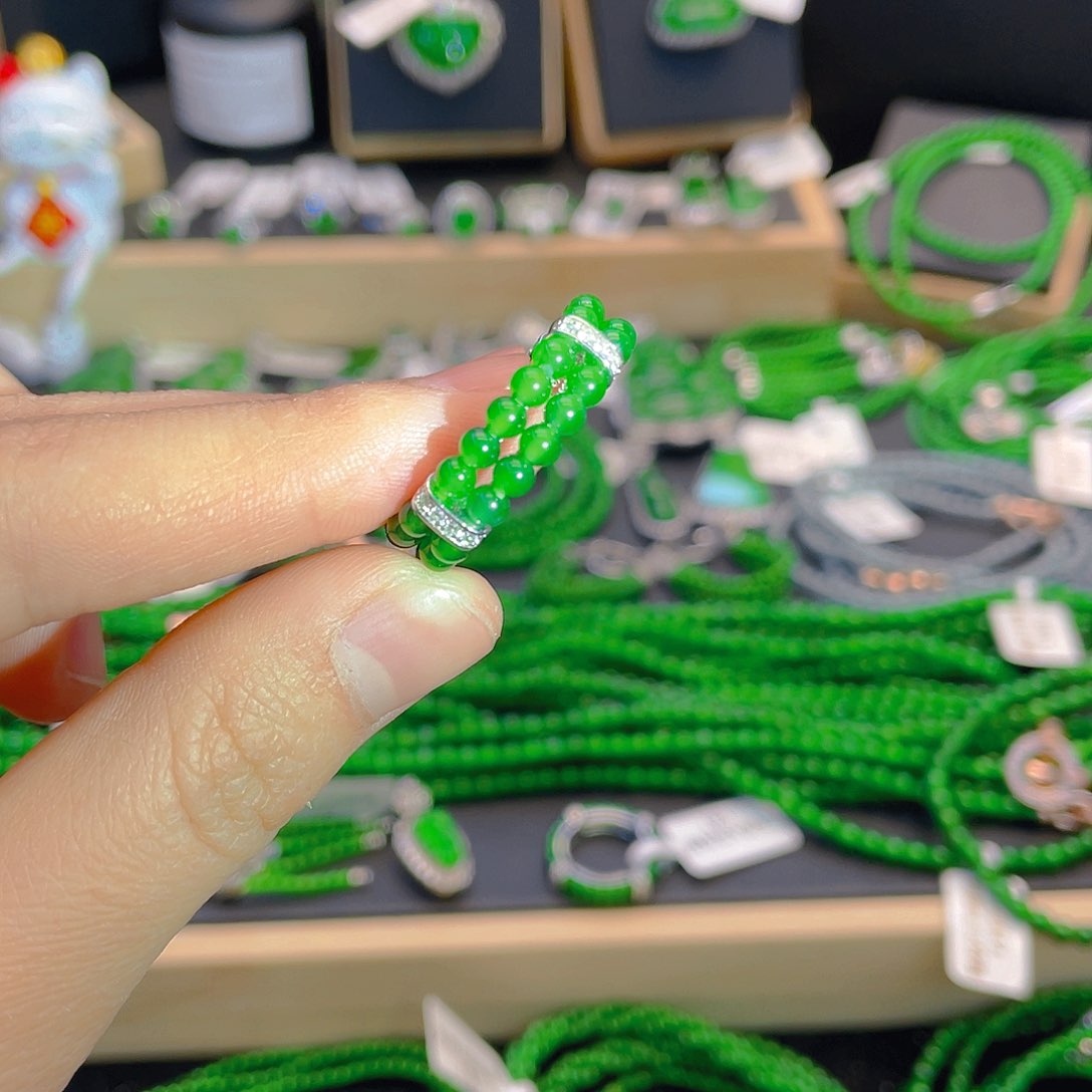 翡翠手链未镶嵌戒指卡3