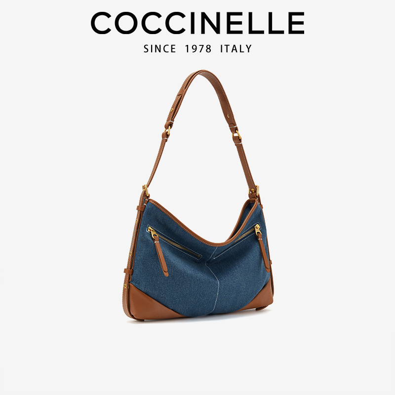 COCCINELLE/可奇奈尔BrooklynVoyageJeans单肩hobo手提托特包经典