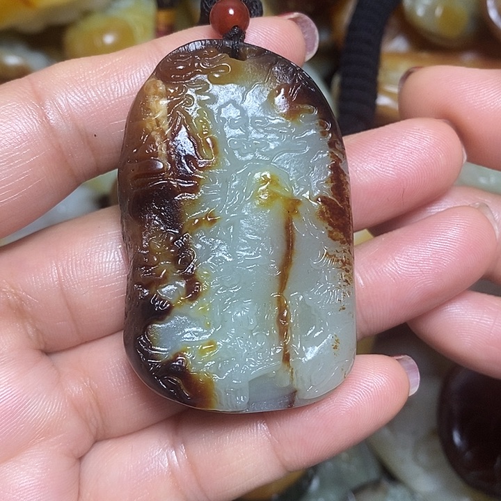 和田玉未镶嵌挂件