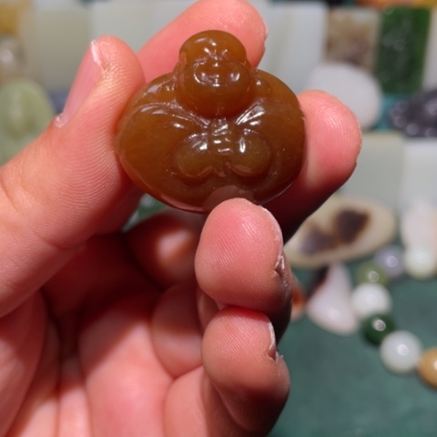 和田玉（糖玉）挂件未镶嵌江*