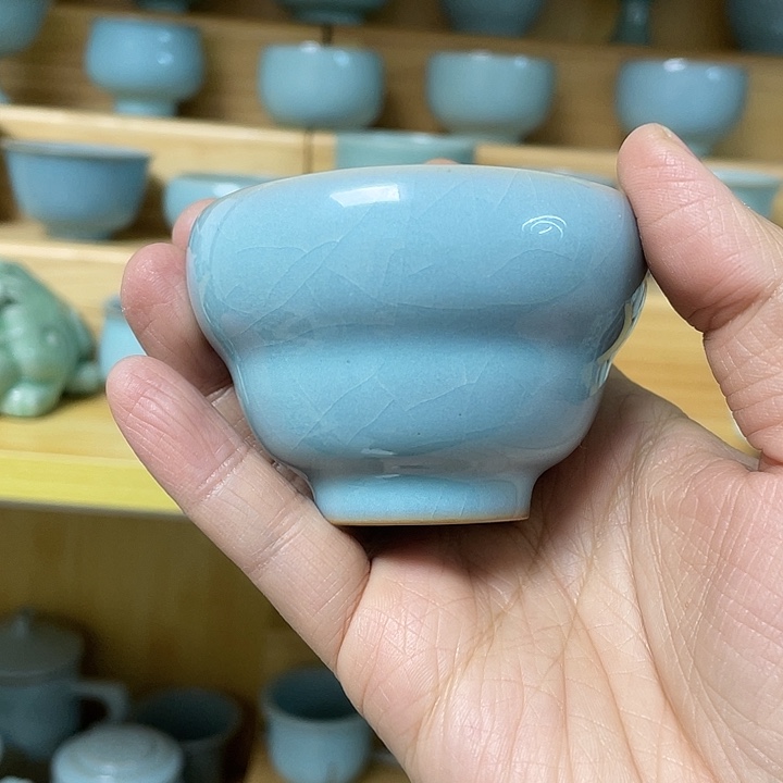 杯子朱金奇烧飞扬阁福禄杯微气泡