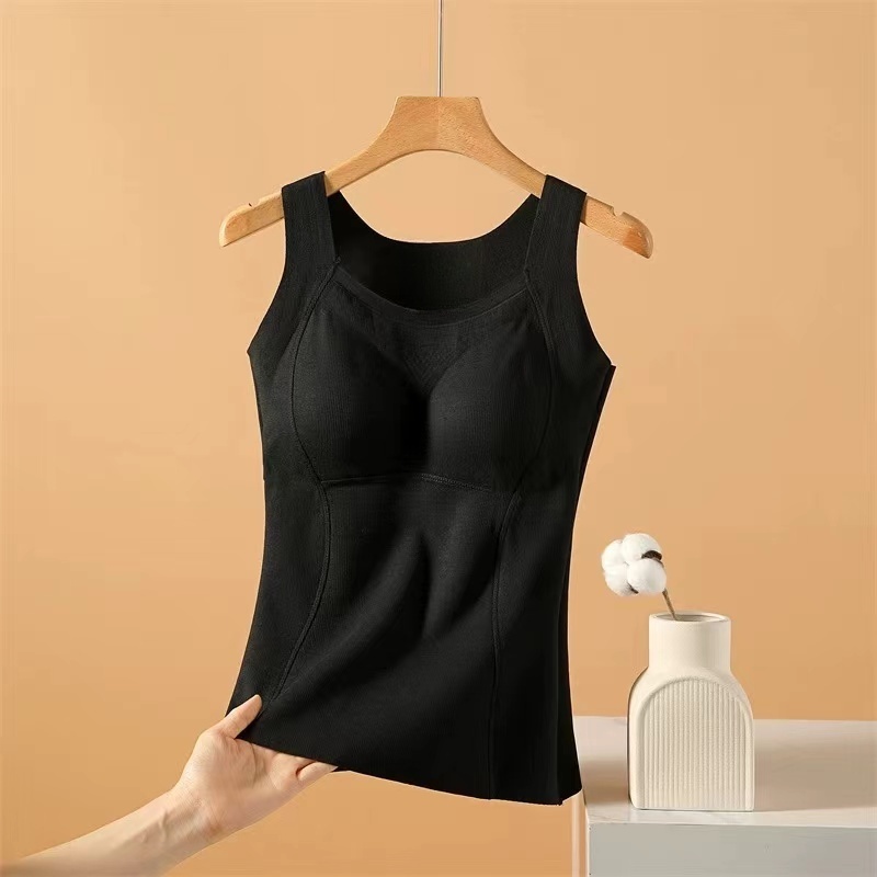 【米果妈】新款女士一体杯无痕保暖背心亲子B4679