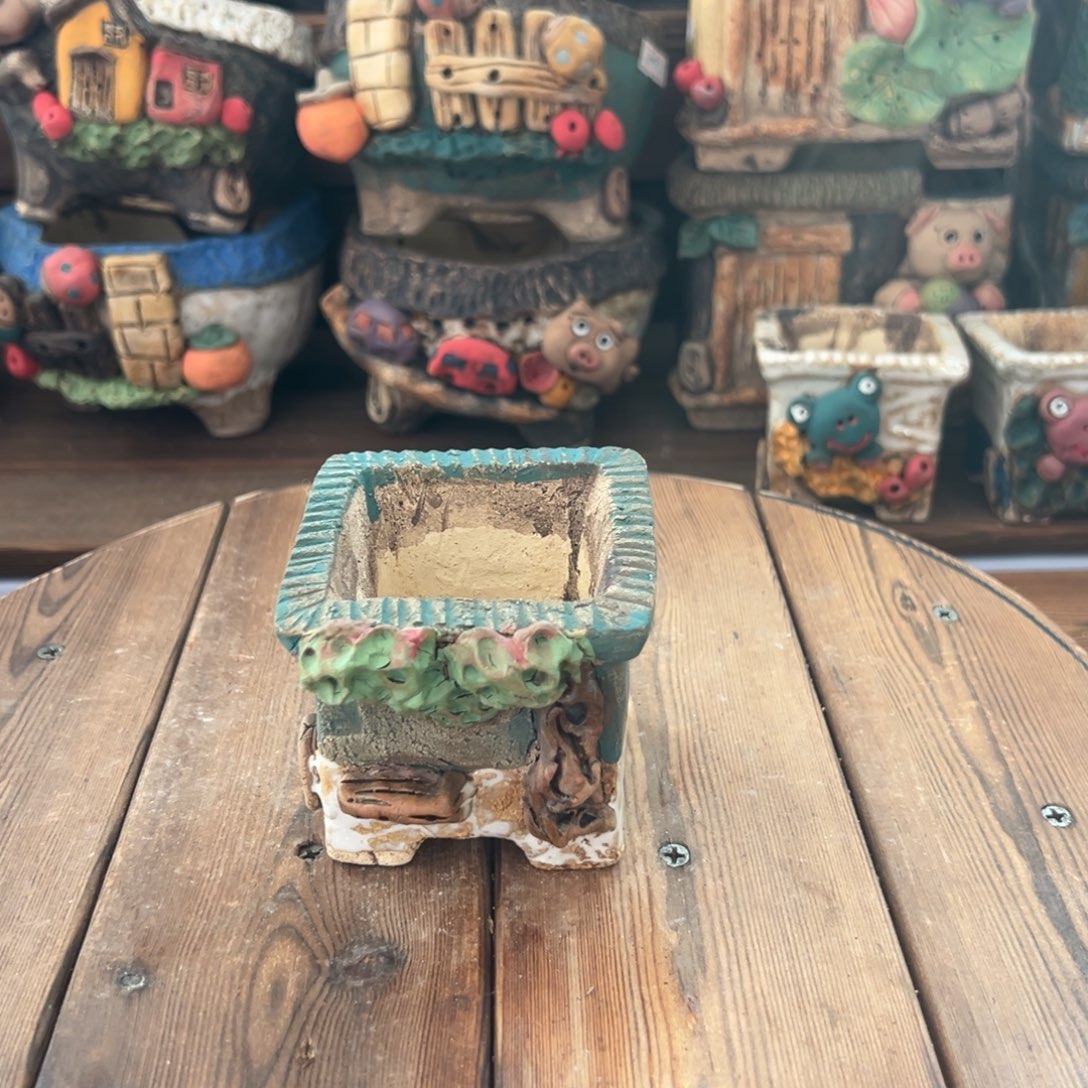 红陶嘻哈多肉花盆