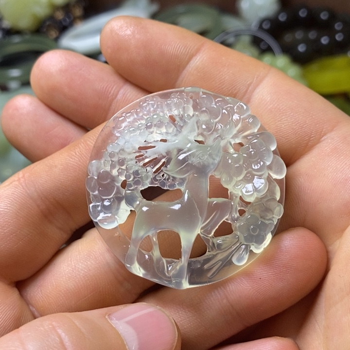 岫玉岫玉颈饰未镶嵌