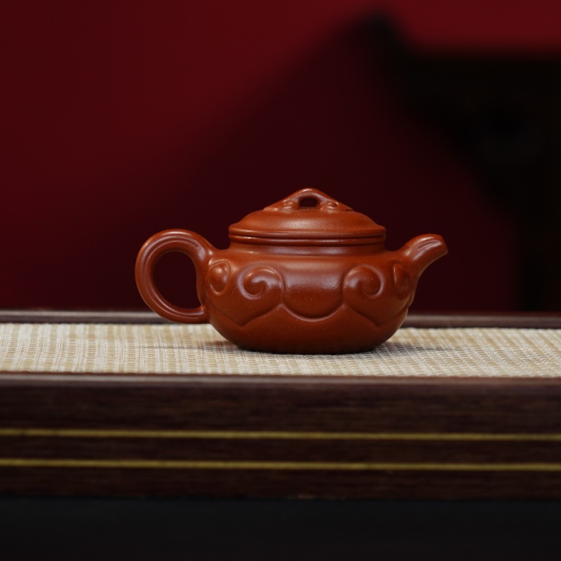 LXC 红降坡《大如意仿古》原矿手工紫砂壶