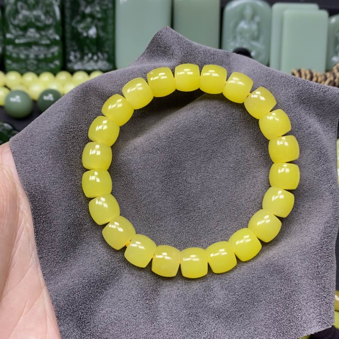 和田玉（黄玉）手串未镶嵌小****响