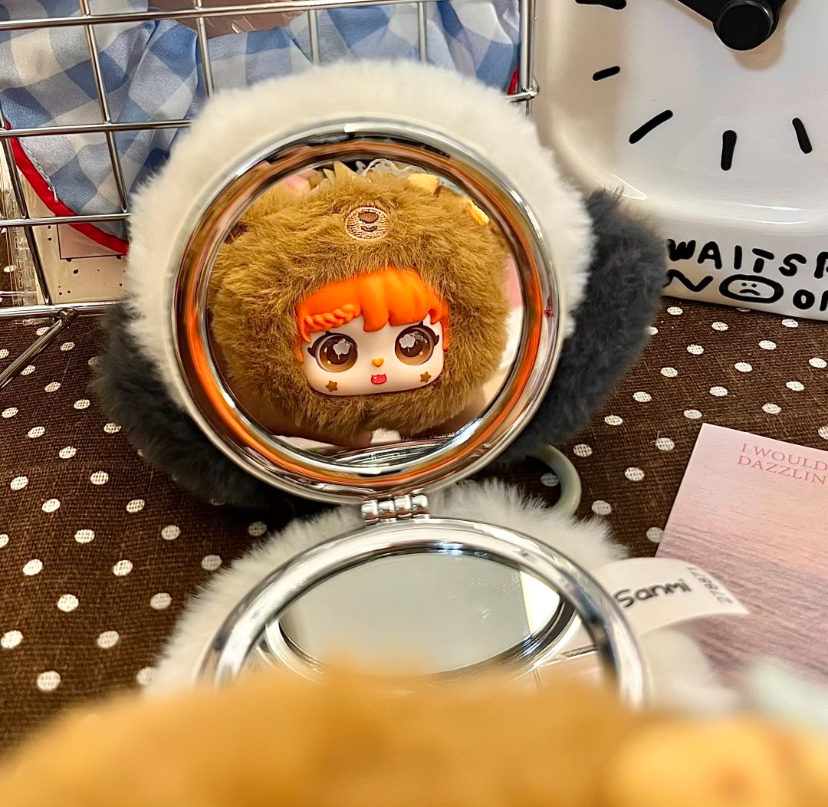 YMM【三咪兔化妆镜】毛绒化妆镜挂件