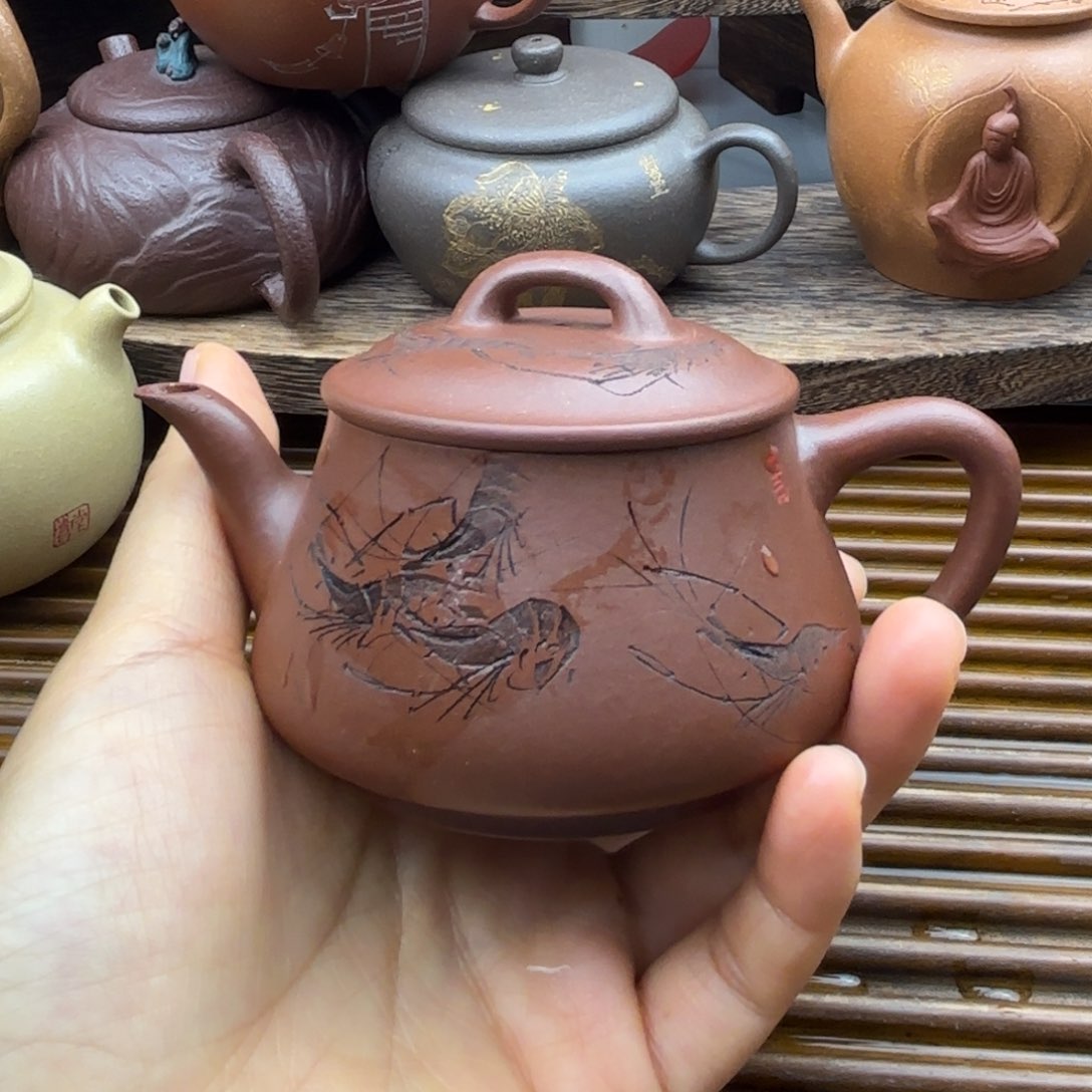 茶壶紫砂高石瓢底槽清150c c