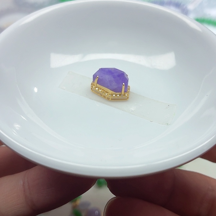 翡翠18K金镶嵌手链天然缅甸翡翠A货