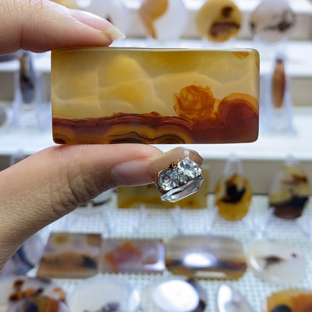 玛瑙/玉髓未镶嵌吊坠(不含链)