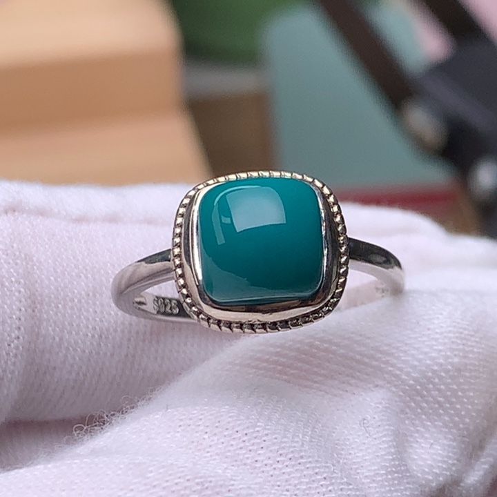 绿松石珠宝奇石银S925镶嵌