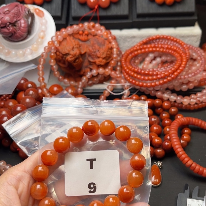 南红玛瑙未镶嵌多样性发货默认微瑕称重11mm