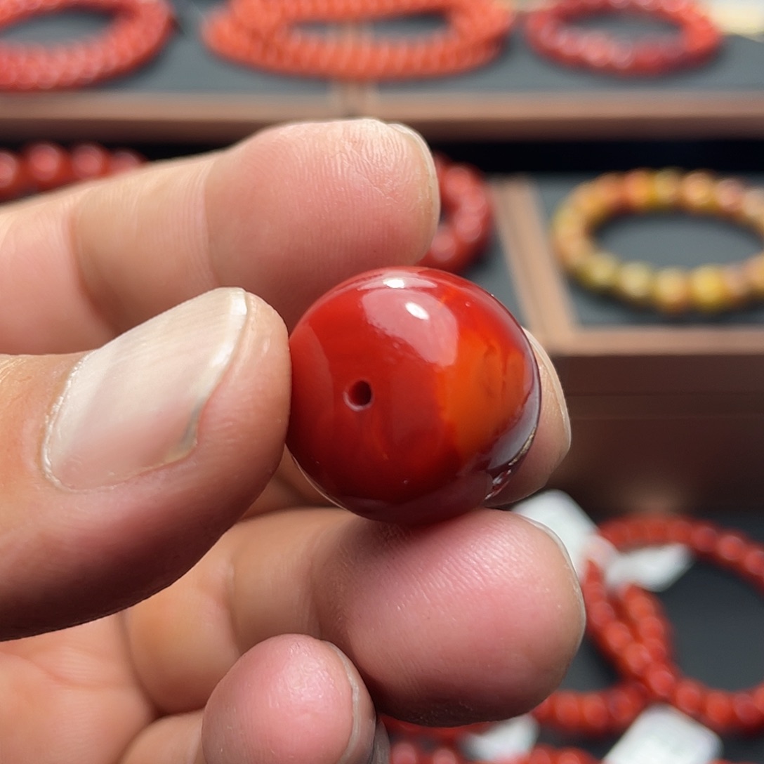 南红玛瑙未镶嵌单珠