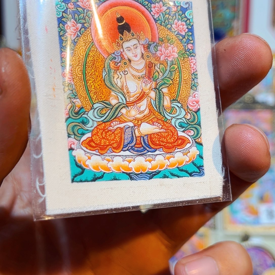 吊坠青海热贡纯手绘大势至