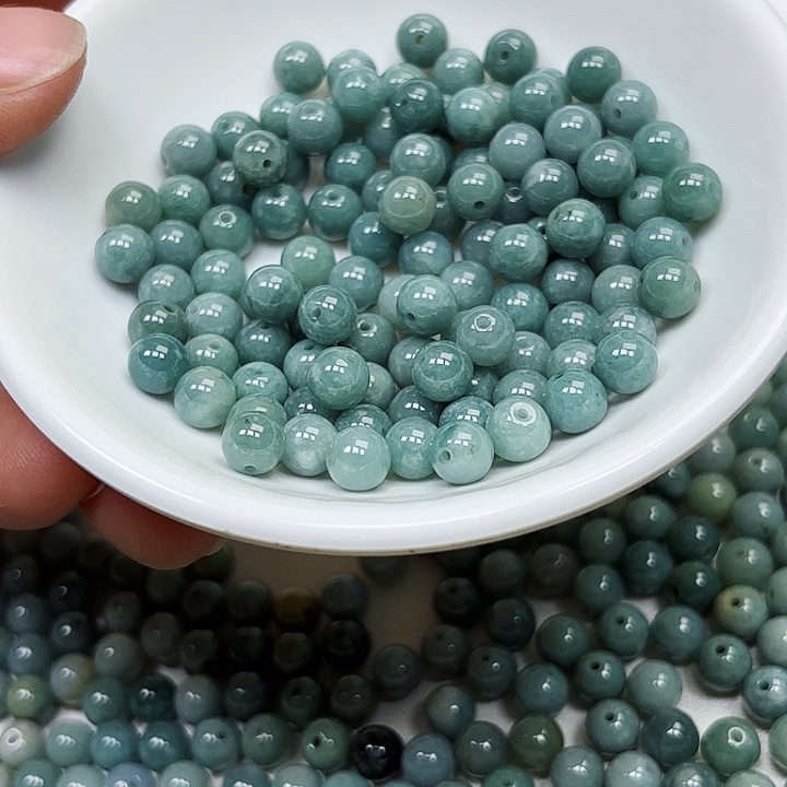 翡翠手链未镶嵌散珠108+5颗卡6.3