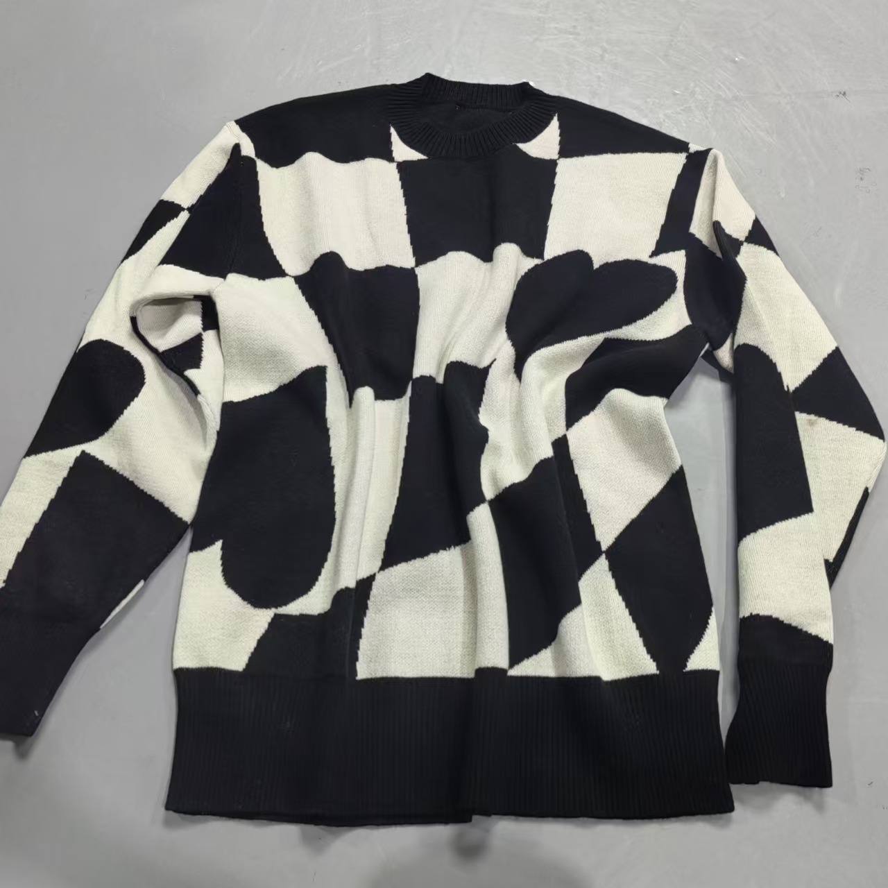 【南油玲姐】黑白色针织衫MY831