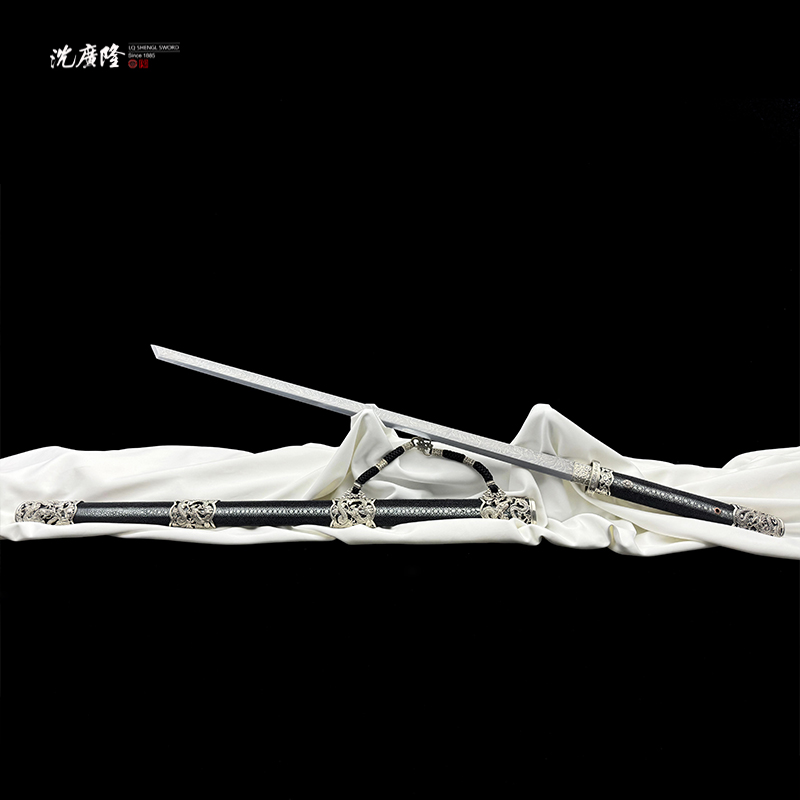 龙泉沈广隆-高工龙威唐刀 陨铁 白铜 鱼皮 花纹钢 唐横刀 未开刃