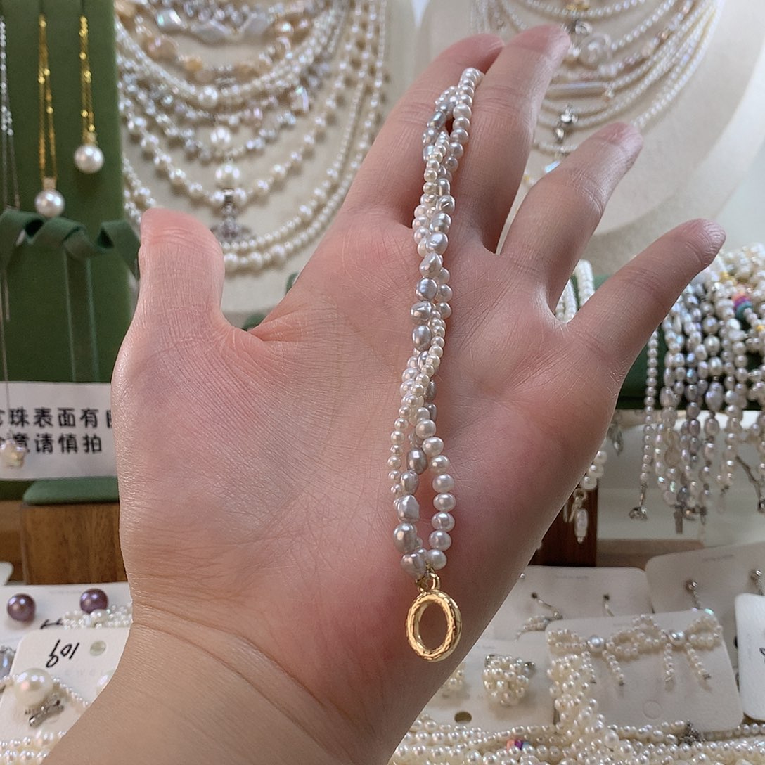 手绳合金淡水珍珠