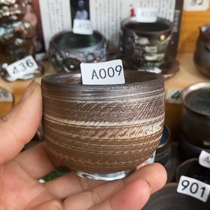 紫砂茶杯柴烧纯手工009