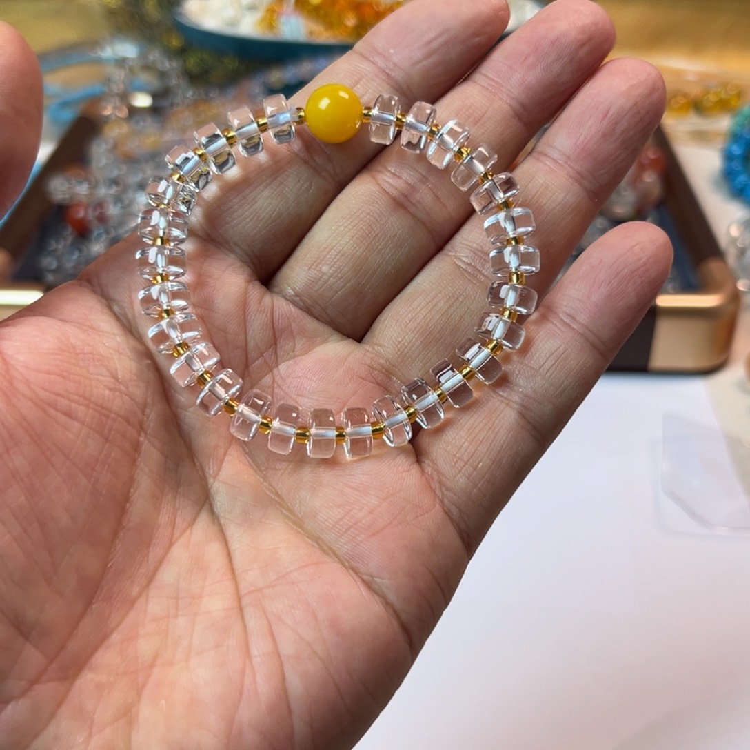 【闪购商品】水晶手链未镶嵌药片珠