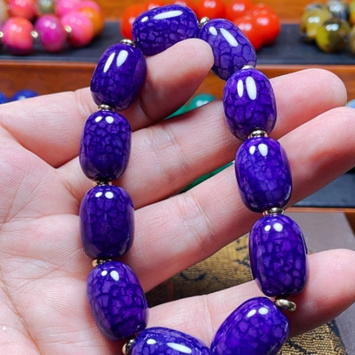 【闪购商品】玛瑙/玉髓手链未镶嵌紫彬1318