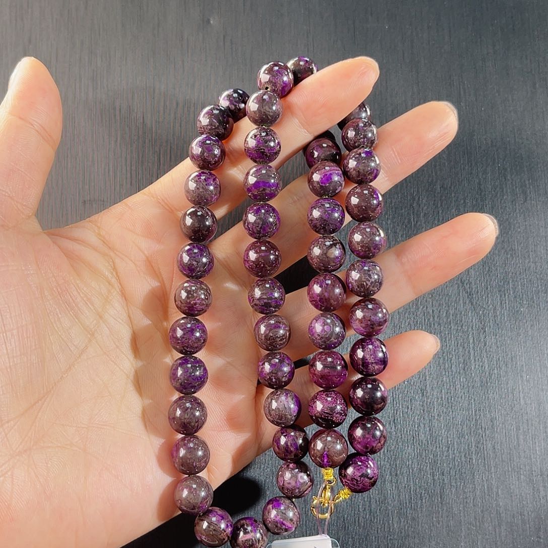 未镶嵌苏纪石（舒俱来）南非舒俱来老矿料项链k金