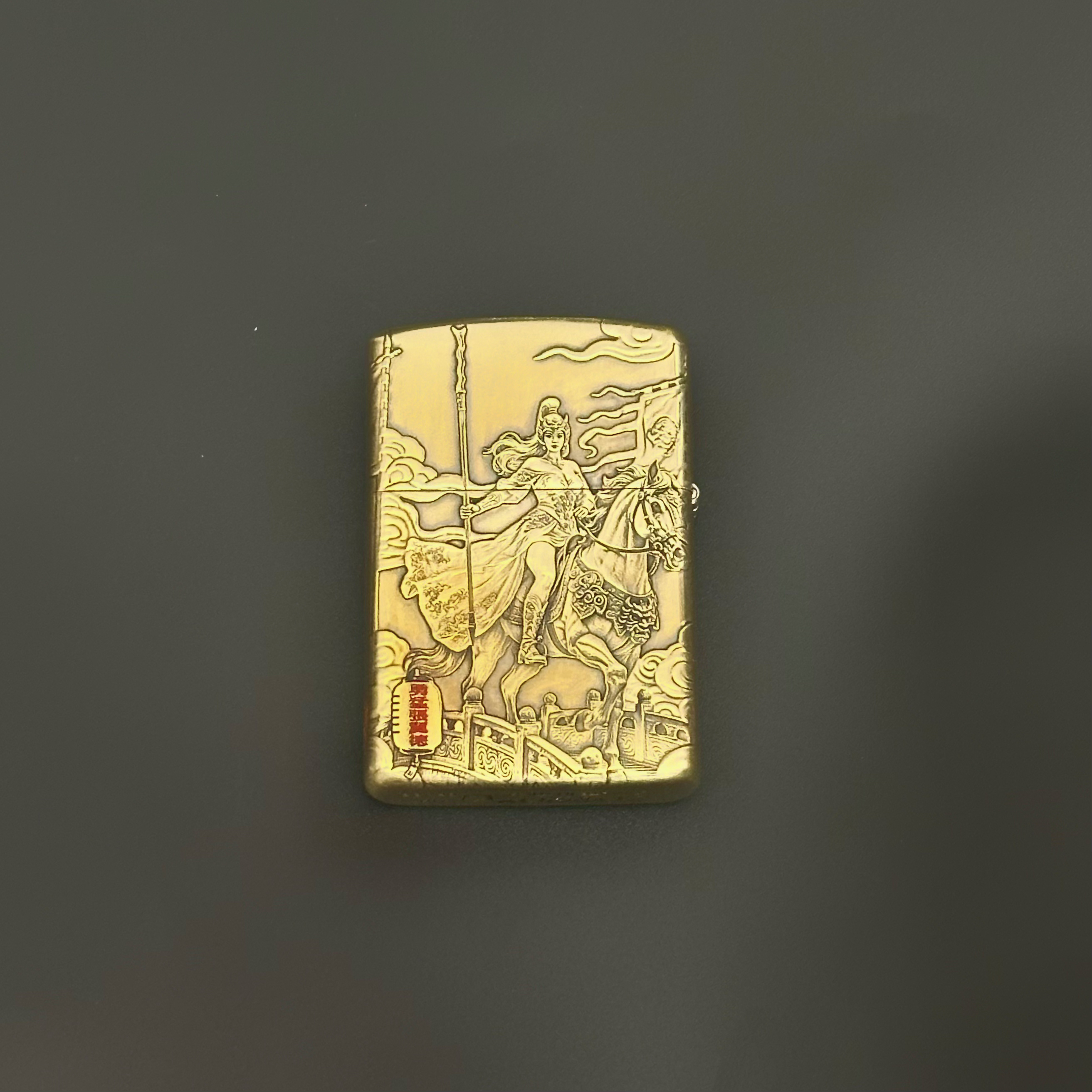 ZORRO烈焰打火机工作室出品，女五虎将张飞浮雕个性创意砂轮打火机