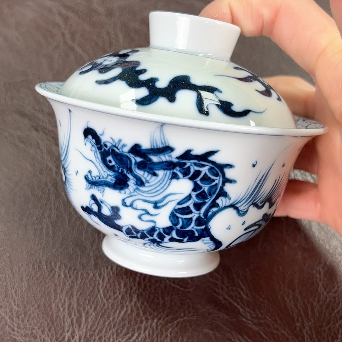 杯手绘高温瓷器瑕疵