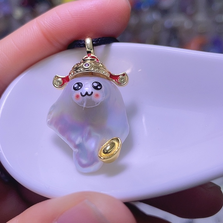 合金淡水珍珠颈饰05