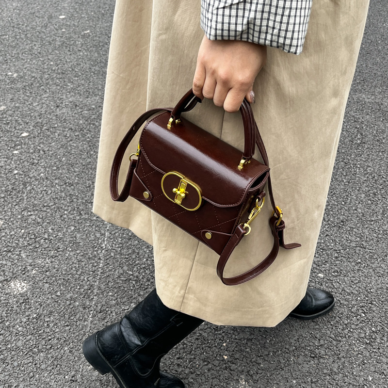 拉链包盖轻奢风单根做旧斜挎包单肩小众洋气百搭ins网红小包包女