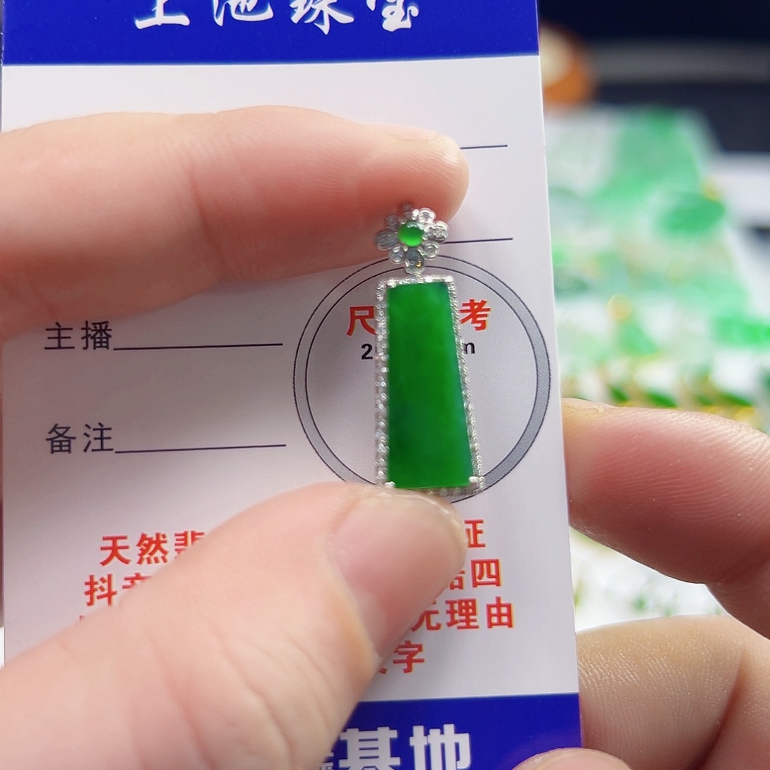 颈饰18K金镶嵌翡翠A****n翡翠