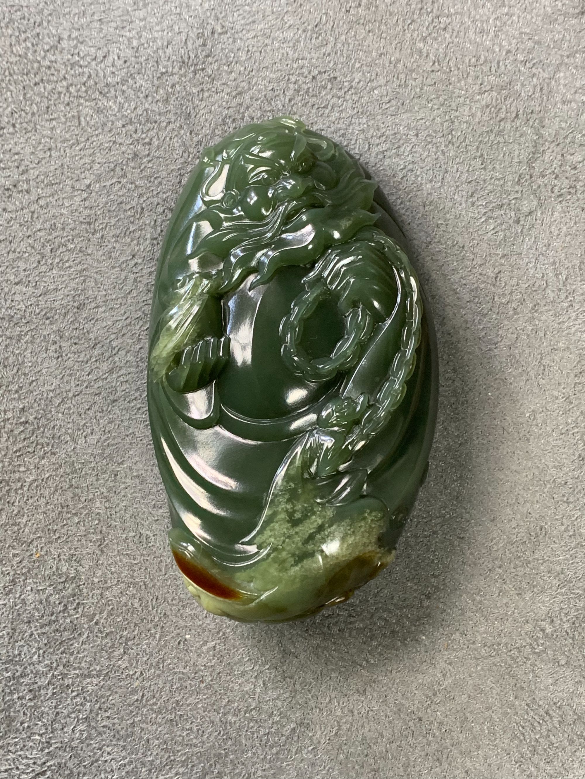 析木河磨玉手把件钟馗