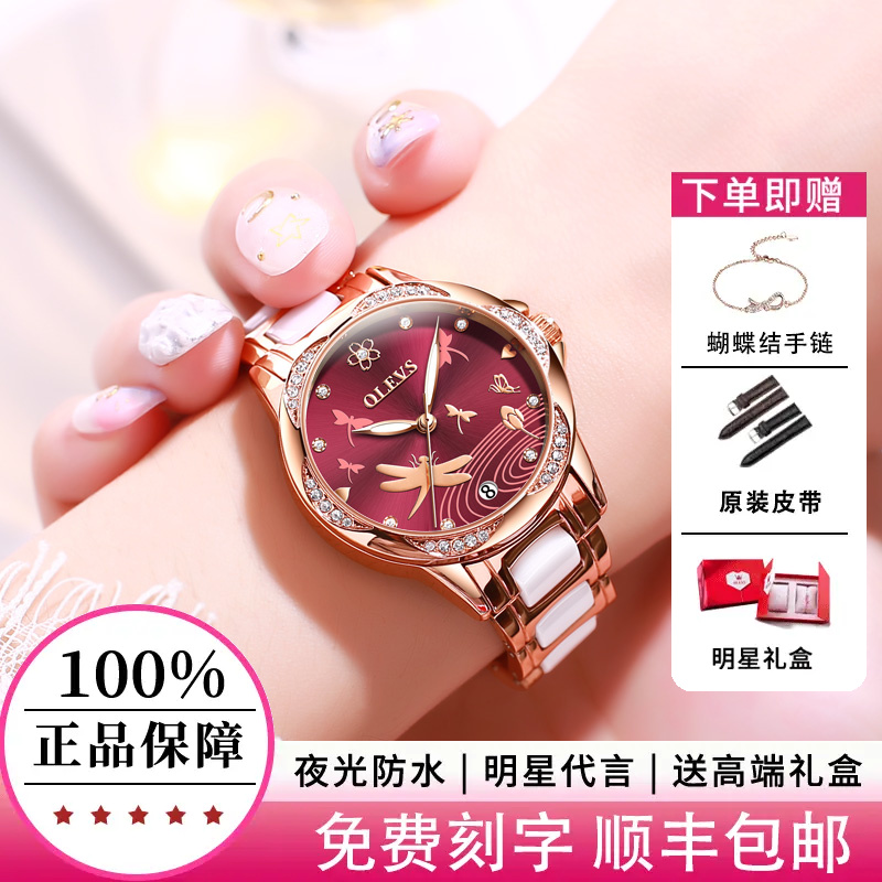 官方正品牌手表女士机械表款全自动气质轻奢名表品牌高档女式腕表