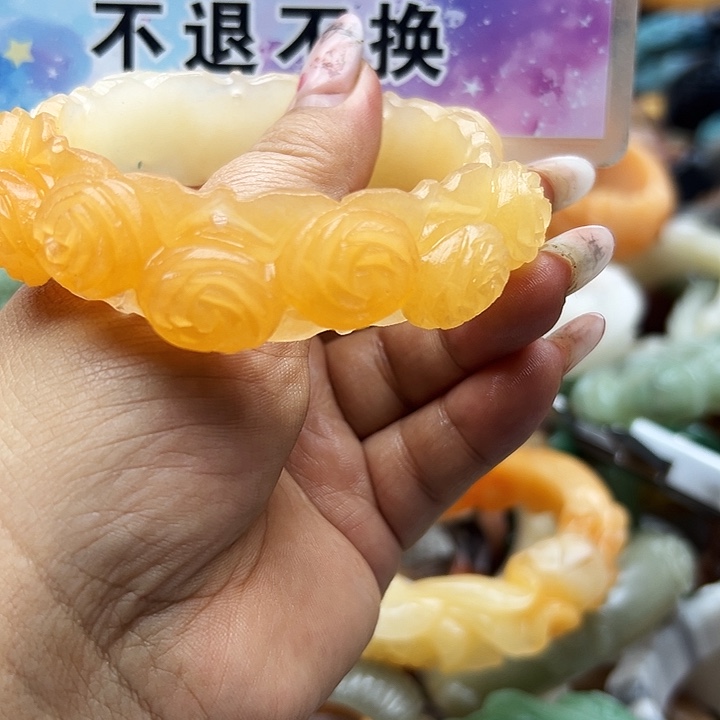 未镶嵌手镯石英岩玉久*