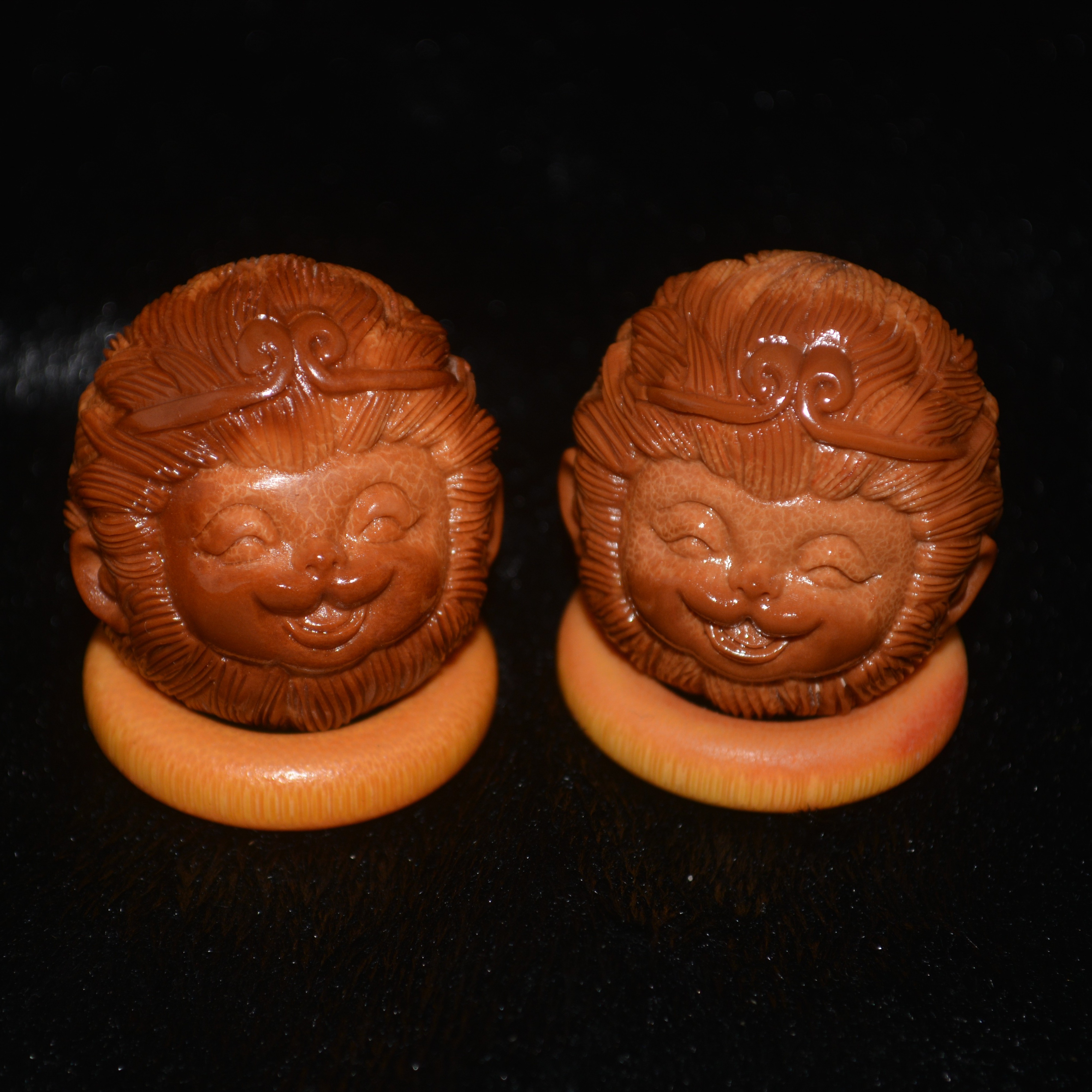 巴西大橄榄手球手把件3.5左右小悟空猴头